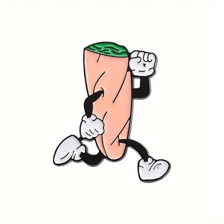 1-2 stk. tegneserie olie dryppende legering bryst brandmaskine og cigaret personificering | Sødt tøj, bog emballage tilføjelser