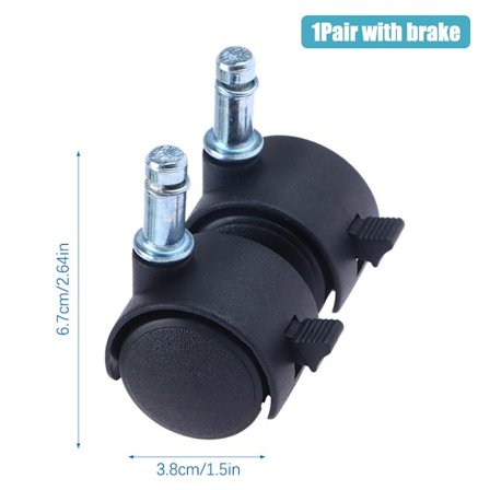 1 par 1,5 tommer universalhjul drejelige hjul rullestol