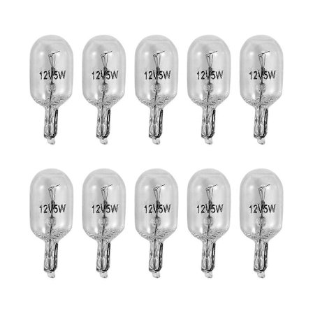 Bil T10 12V 5W 168 194 W5W Halogen Lyspære Instrumentpanel Klynge Måler Dashbord Lampe Leselys, 10 stk