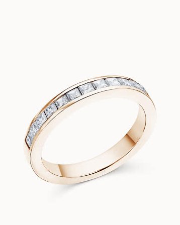 Eternity Ring Nellie Grande Princess-cut Lab-Grown Diamonds 18K Rose Gold