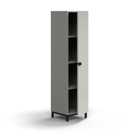 Schrank QBUS,1636x400x420 mm, schwarz, hellgrau