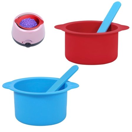 2st vaxkruka liner, silikonvaxvärmare liner med 2st spatel W