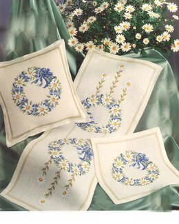 Broderikit Duk Blomkrans Aida