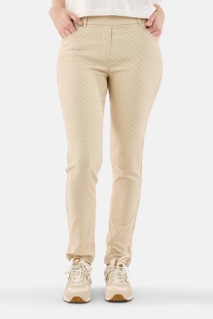 BRANDTEX - 7/8 Bukser - Sand - Mønstret