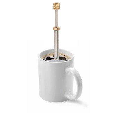 Manuel Presse Kaffefilter Bærbar Rustfrit Stål Stempelkande Kaffeinfuser