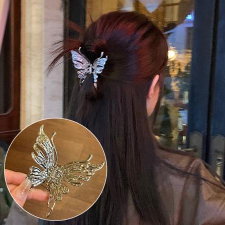 1 st Butterfly Hårnål Metal Shark Clip för kvinnor Nytt hår Acce