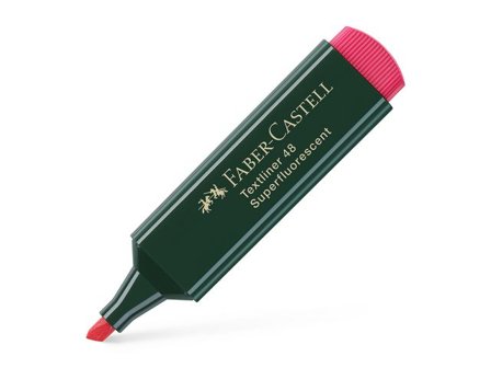 FABER-CASTELL Överstrykningspenna, TEXTLINER 48, snedskuren spets, 1mm, 2mm och 5mm, påfyllningsbar, röd - Lyreco - Kontorsmaterial - Pennor - 