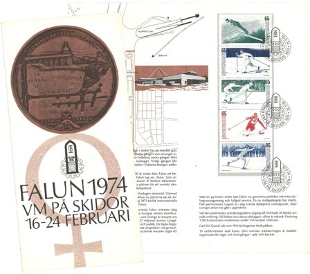 Sverige 1974 - Folder - VM på ski