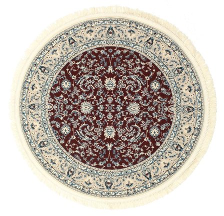 Nain Florentine Ø 150 Pequeno Vermelho Escuro Redondo Tapete