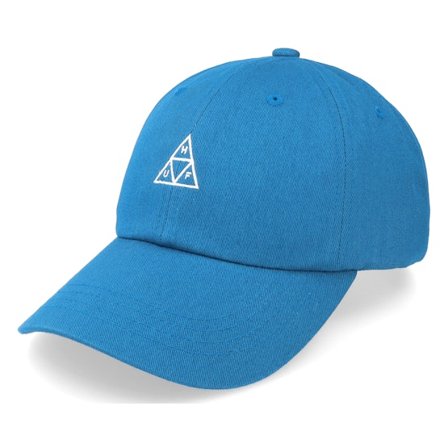 HUF - Blauw unconstructed Cap - Essentials Tt Cv 6 Panel Hat Blue Teal Dad Cap @ Hatstore