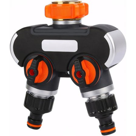 Haveslangeforbindelse Slangedeler 2-vejs Havehanedeler 2-vejs 3/4 tommer og 1/2 tommer Slangeforbindelse til Vaskemaskine Køkken Udendørs Vandhane