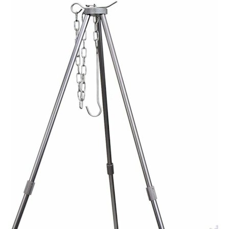 Hengende grill på rustfritt stål stativ, grillstativ for tradisjonelt bål, campingstativ for matlaging, egnet for campinggrill og koking