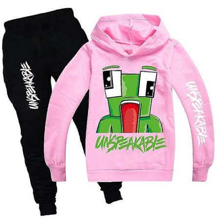 Unspeakable Träningsset Barn Hoodie Tröja med huva Toppar Joggingbyxor Sportkläder Loungewear-Perfet