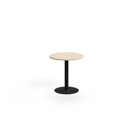 Stół ALVA, Ø700x720 mm, laminat wysokociśnieniowy, czarny/brzoza