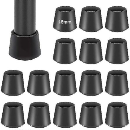 Stolebensbeskyttere til stoleben, 16 gummistolebensbeskyttere fødder puder db