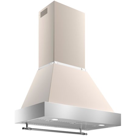 Bertazzoni K90HERTX + KC36HERTAV Heritage vifte, 90 cm, creame' - 'Elfenbenshvit, ral 9010