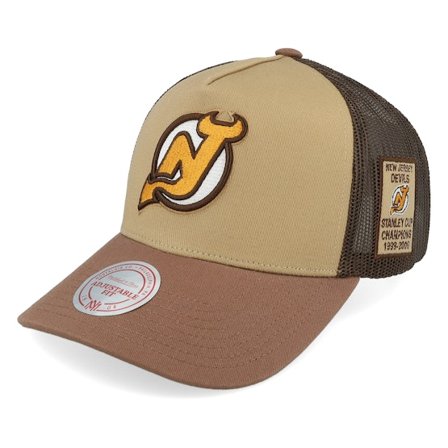 Mitchell & Ness - NHL - Brown - trucker - Cap - Hatstore Exclusive x New Jersey Devils Howdy Brown Trucker - Hatstore