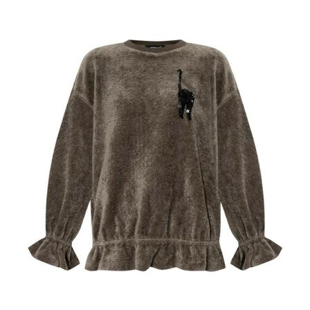 Undercover Sweatshirt with sequin appliqué Grå, Dame Sweatshirts