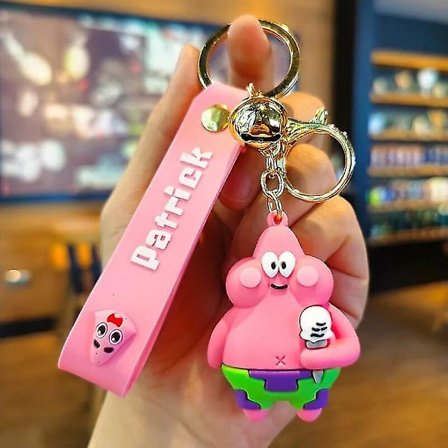 Wicked Svampbob Fyrkant Söt Anime Nyckelring Docka Patrick Stjärna Bilnyckelring Ryggsäck Hängen Ac (LGL)