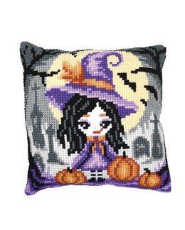 Stickpackung Kissen Halloween Mädchen