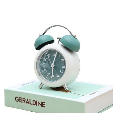 Metal Mekanisk Klokke til Børn Studerende Digital Silent Night Light Stue Soveværelse Skrivebordsur , Grøn , 9 * 5 * 12,5 cm,