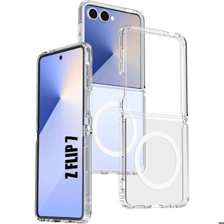 Beskyttere - Booling - til Samsung Galaxy Z Flip 7 - Stødresistent - Transparent - Magnetisk cirkel