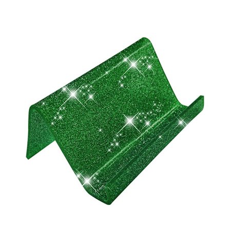 Visittkortholder for skrivebord i glitterakryl, glansfullt stativ for visittkort