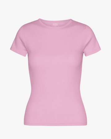 Organic Rib T-Shirt - Cherry Blossom L