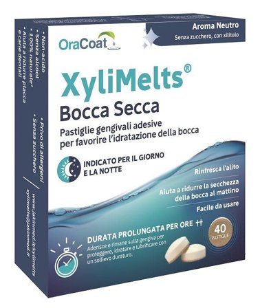 XyliMelts Bocca Secca Gusto Neutro 40 Pastiglie