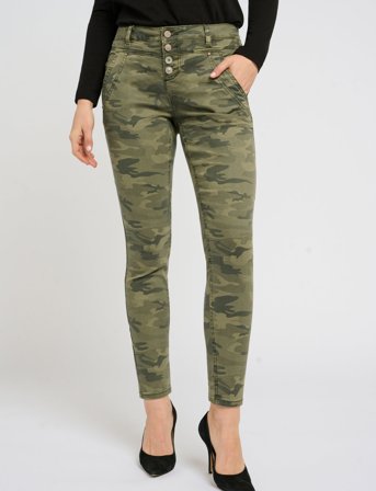 Cream Crpenora Twill 7/8 Pant - Green - 25