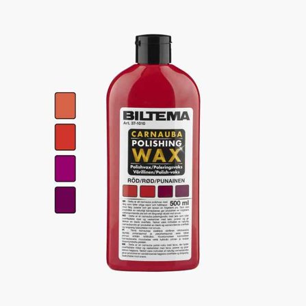 Polishvax med färg röd 500 ml