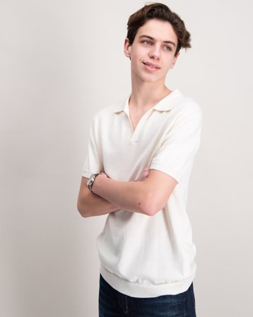 RYVLS Relaxed Knitted Piqué Cremefarben Pullover Jungen - Kids Brand Store