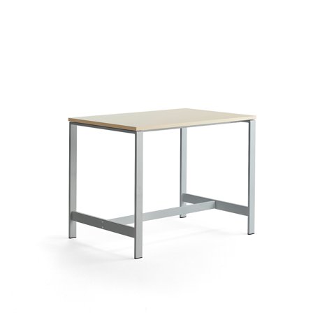 Tisch VARIOUS, 1200 x 800 x 900 mm, Birke/Silber