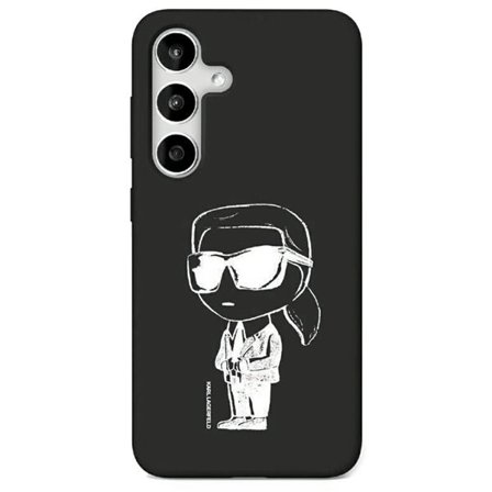 Karl Lagerfeld Silikoni Case Graffiti kanssa magnet Samsung Galaxy S25 - Svart