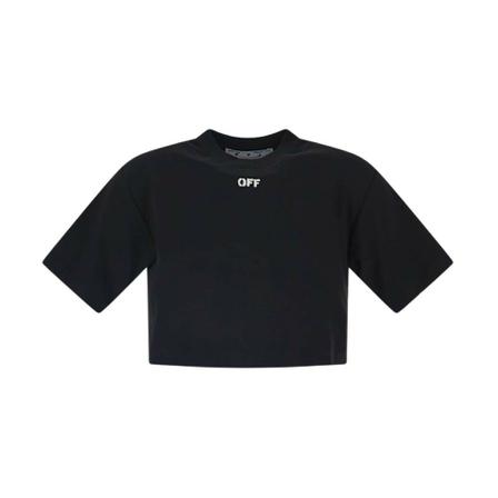 Off White, T-Shirts Zwart, Dames, Maat:S