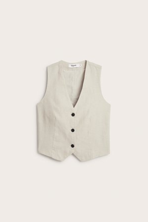 Kappahl | Pukuliivi, pellavasekoitetta | Luonnonvalkoinen