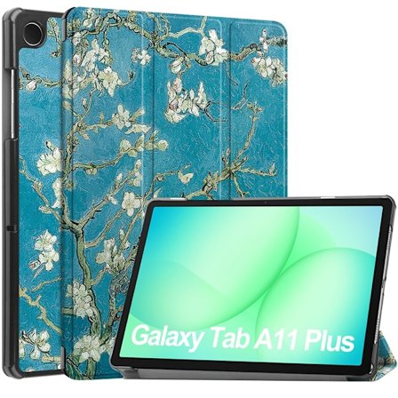 Samsung Galaxy Tab A11 Plus Cover Tri-fold Kirsebærblomster