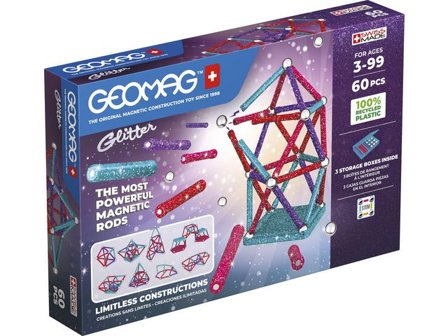 GEOMAG GEOMAG glitter 60 delar - Lyreco - Skola och förskola - Lekmaterial - Bygglek, konstruktion och mosaik