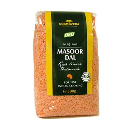 Cosmoveda Røde linser (Masoor Dal) Ø 500 g, Helse & Madvarer, Pasta, Ris & Bælgfrugter, Linser