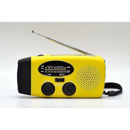 Vind opp radio nødsituasjonssolar 2000mah Powerflashlight