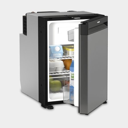 Kylskåp med kompressor Dometic NRX 50C, 12V / 24V, dörr, 44 liter (varav 4.4 liter frysfack), frontpanel mörksilver (rostfritt stål)