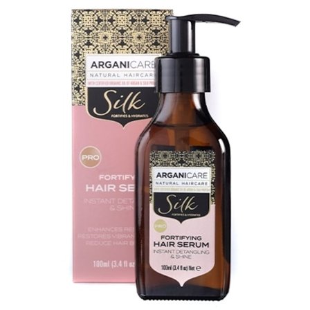 Arganicare Hair Serum med sidenprotein – reder ut & ökar glansen och bekämpar hårbrott.100ml