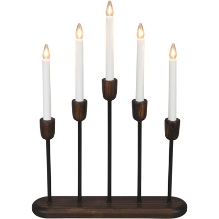 Konstsmide - Adventstake 3939-670 Svart/valnöt 5 LED Flerfärgad