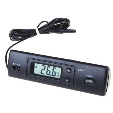 Digital termometer Auto LCD Display In Out Clock til Bil Akvarie Termometer