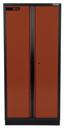 PELA 546479 Verktøyskap 915x458x2000 mm Rød/Svart, Garasjeinnredning & oppbevaring