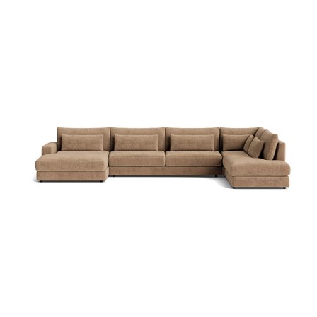 Sevilla U-sofa, venstrevendt - Capri Mørk Beige - 420x240x85 - Sofa, u-sofa