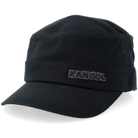 Kangol - Svart army Keps - Cotton Twill Army Cap Black Flexfit @ Hatstore