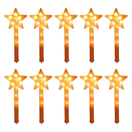 LED Blinkende Tryllestave Håndholdt Flash Farverig Stav Legetøj Fødselsdagsgave Lysende Legetøj Festartikler 10 STK orange