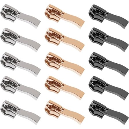 Glidelås trekker, 15 stk metall glidelås trekker metall glidelås erstatning glidelås trekker for klær, vesker, jakker, telt, bagasje