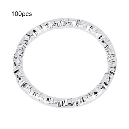 100 st Silver Dreadlock Hårflätningsringar Clips Slingor Dekorationer för Kvinnor Flickor